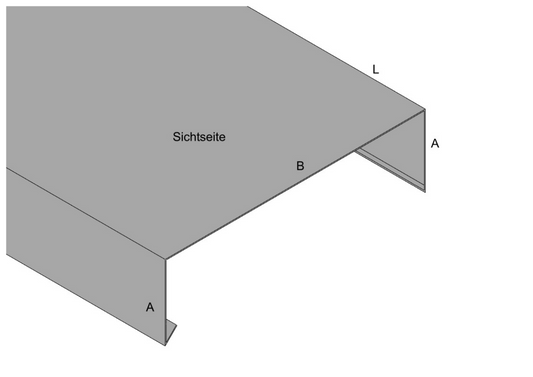 Mauerabdeckung Attika-Abdeckung Kupfer 0,70mm - Länge 1-2m