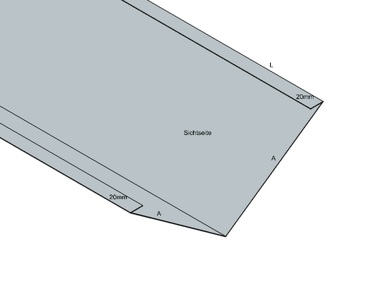 Kehlblech Titanzink / prePatina blaugrau / Schiefergrau