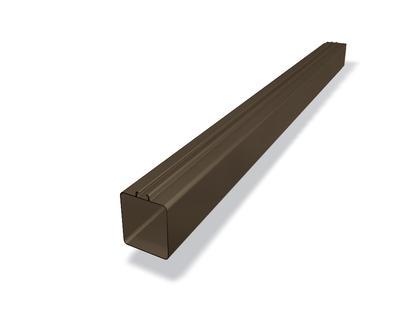 Quadratrohr Aluminium Braun – PREFA Dachentwässerung