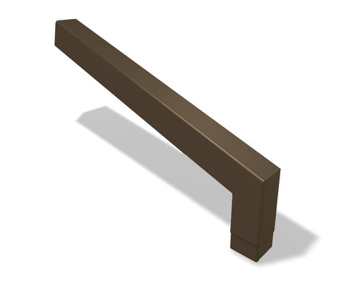 Quadratrohr lang Aluminium Braun – PREFA Dachentwässerung