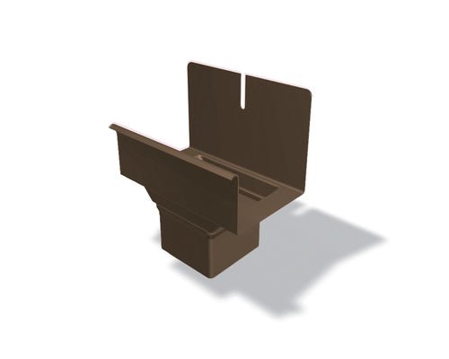 Quadratrohrkessel Aluminium Braun – PREFA Dachentwässerung