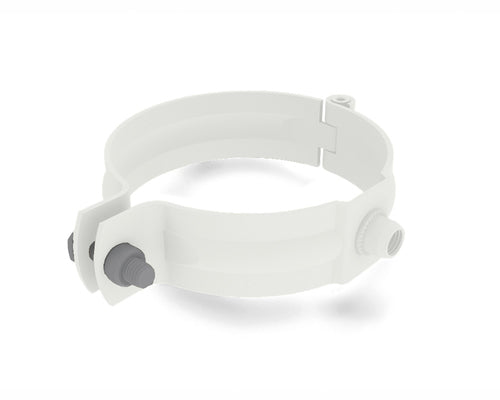 Fallrohrschelle Aluminium Prefaweiß – PREFA Dachentwässerung