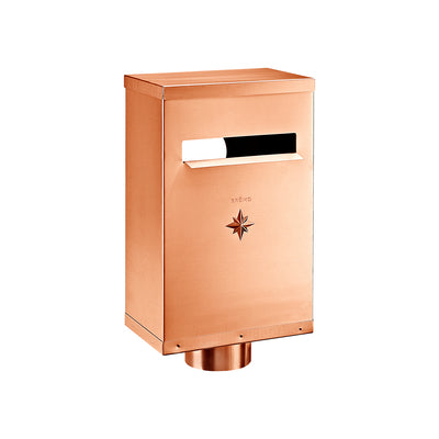 Flachdach-Wasserkasten mit Öffnung Kupfer – GRÖMO Dachentwässerung