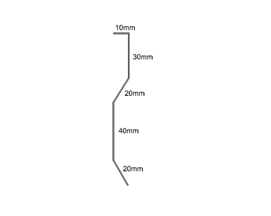 Kappleiste für Putz Kupfer 0,70mm Kupfer - Länge 1-2 m