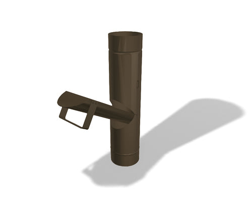 Regenrohrklappe Aluminium Braun – PREFA Dachentwässerung