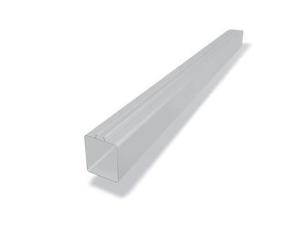 Quadratrohr Aluminium Silbermetallic – PREFA Dachentwässerung