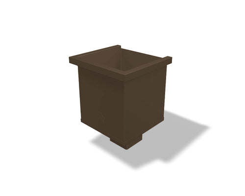 Wasserfangkasten Aluminium Braun – PREFA Dachentwässerung