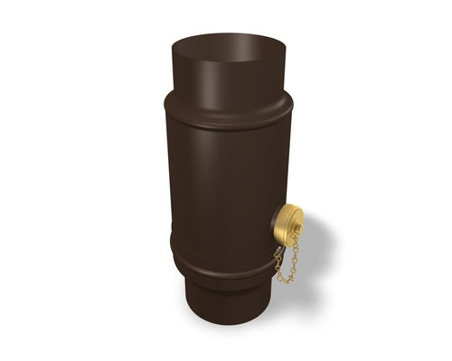 Wassersammler Aluminium Braun – PREFA Dachentwässerung