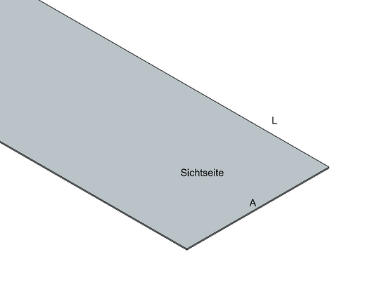 Blechzuschnitt Titanzink / prePatina blaugrau / Schiefergrau