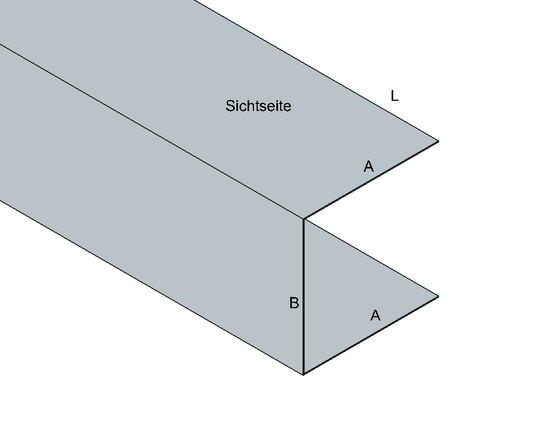 C-Profil/U-Profil Titanzink / prePatina blaugrau / Schiefergrau