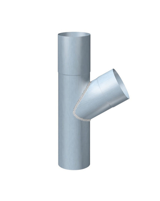 Y-Stück 100 mm – Titanzink prePATINA blaugrau – Rheinzink – Abzweig