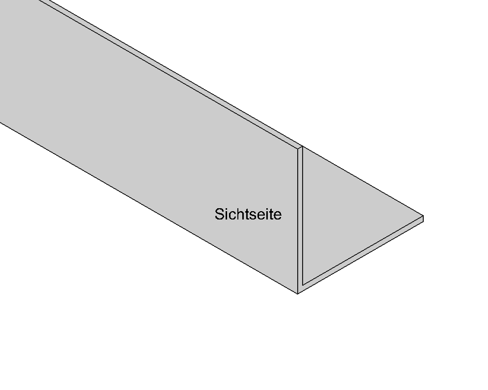 L-Profil/Winkelprofil Aluminium, Stärke 1,00 mm