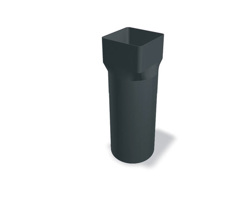Quadratrohrmuffe 100 mm Aluminium Anthrazit – PREFA Dachentwässerung
