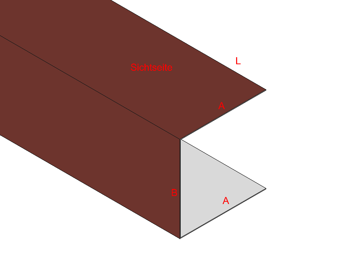 C-Profil/U-Profil Aluminium farbig