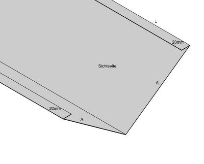 Kehlblech Aluminium farbig