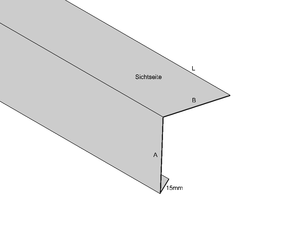 Dachrandprofil Aluminium farbig