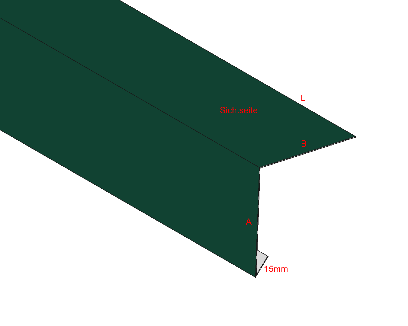 Dachrandprofil Aluminium farbig