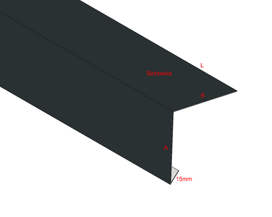 Dachrandprofil Aluminium farbig