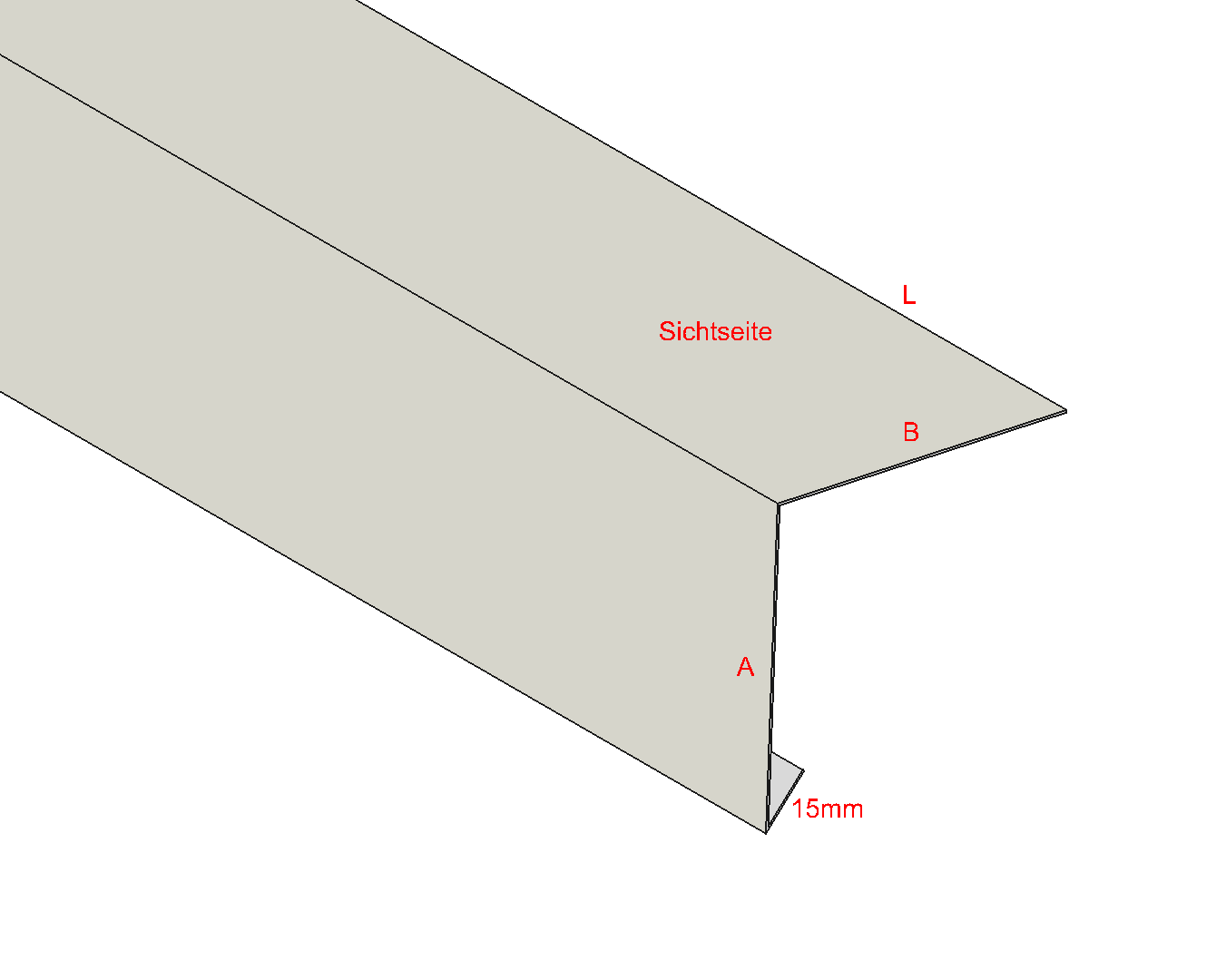 Dachrandprofil Aluminium farbig