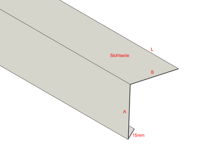 Dachrandprofil Aluminium farbig
