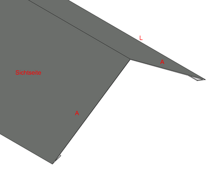 Firstblechabdeckung Aluminium farbig