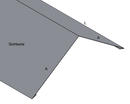 Firstblechabdeckung Titanzink / prePatina blaugrau / Schiefergrau