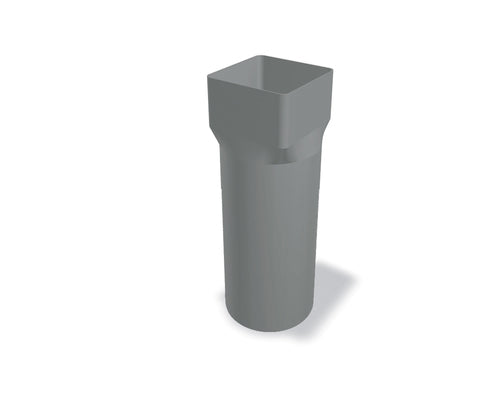 Quadratrohrmuffe 100 mm Aluminium Hellgrau – PREFA Dachentwässerung
