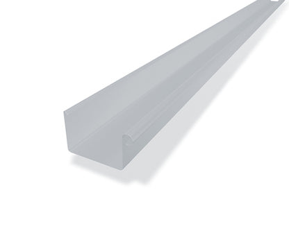 Kastenrinne Aluminium Silbermetallic – PREFA Dachentwässerung