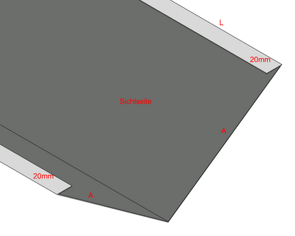Kehlblech Aluminium farbig