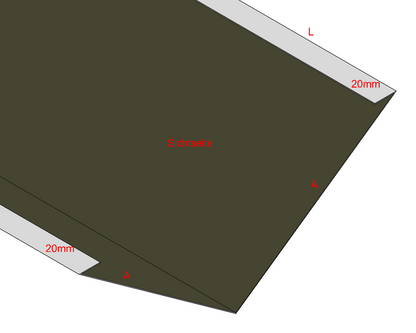 Kehlblech Aluminium farbig