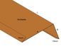 Traufblech mit Umschlag Kupfer Kupfer 0,70mm - Länge 1-2m