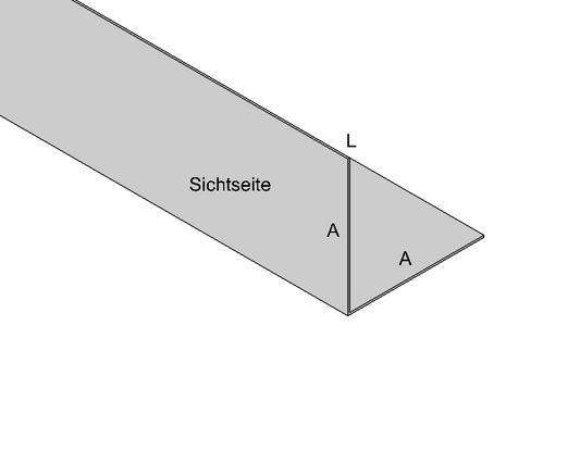 L-Profil/Winkelprofil Aluminium farbig