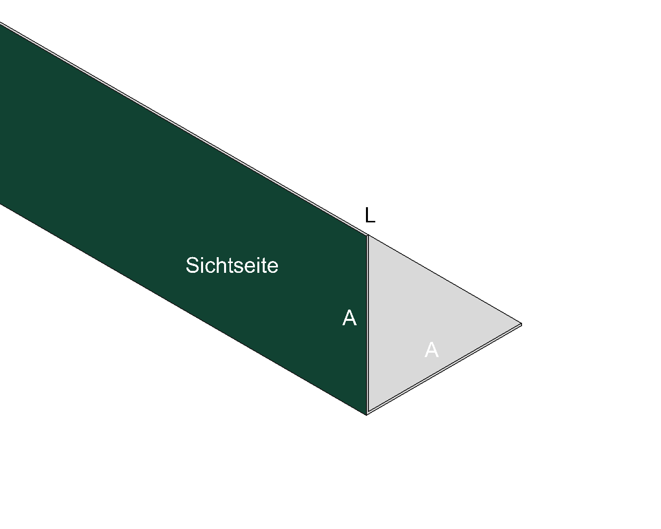 L-Profil/Winkelprofil Aluminium farbig