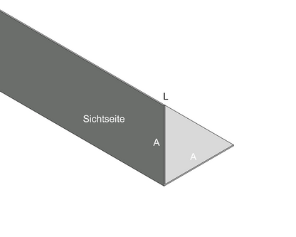 L-Profil/Winkelprofil Aluminium farbig