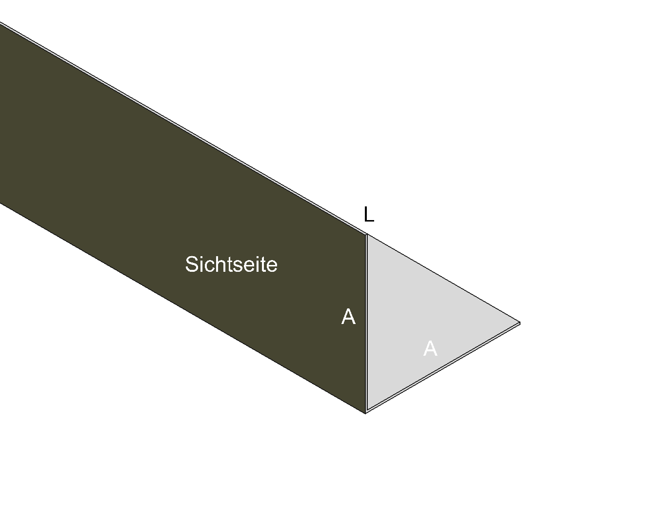 L-Profil/Winkelprofil Aluminium farbig