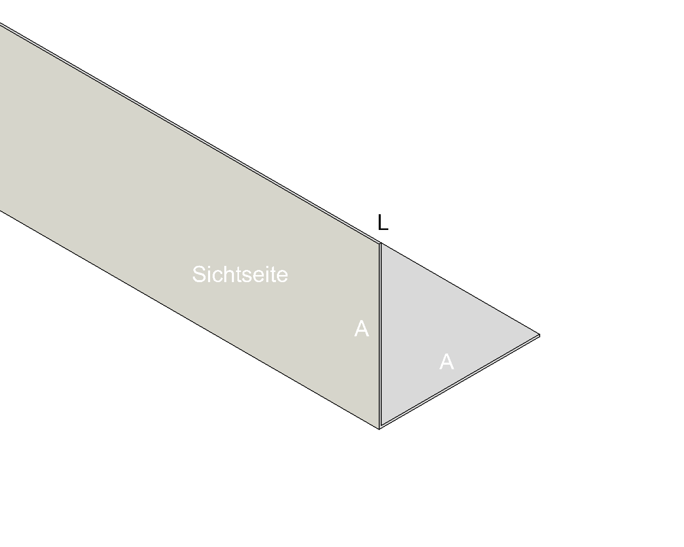L-Profil/Winkelprofil Aluminium farbig