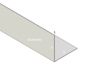 L-Profil/Winkelprofil Aluminium farbig