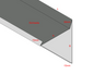 Ortgangblech mit Umschlag Aluminium farbig