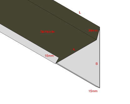 Ortgangblech mit Umschlag Aluminium farbig