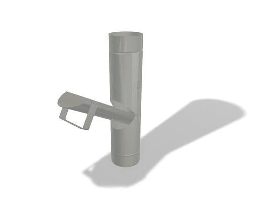 Regenrohrklappe Aluminium Patinagrau – PREFA Dachentwässerung