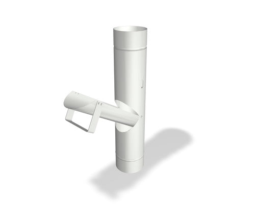 Regenrohrklappe Aluminium Regenrohrklappe Prefaweiss– PREFA Dachentwässerung