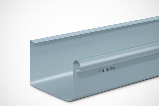 Kastenrinne 3 m – Titanzink prePATINA blaugrau – Rheinzink