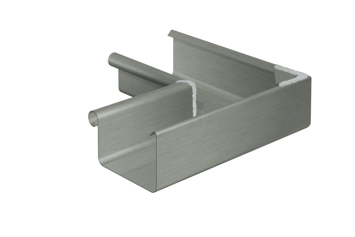 Kastenrinnenwinkel 90° Innen-/Außenecke – Titanzink prePATINA blaugrau – Rheinzink