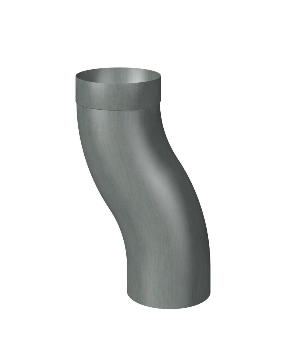 Sockelknie – Titanzink prePATINA blaugrau – Rheinzink – Fallrohrbogen