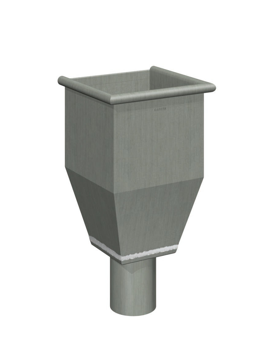 Wasserfangkasten – Titanzink / prePATINA blaugrau / Schiefergrau – Rheinzink