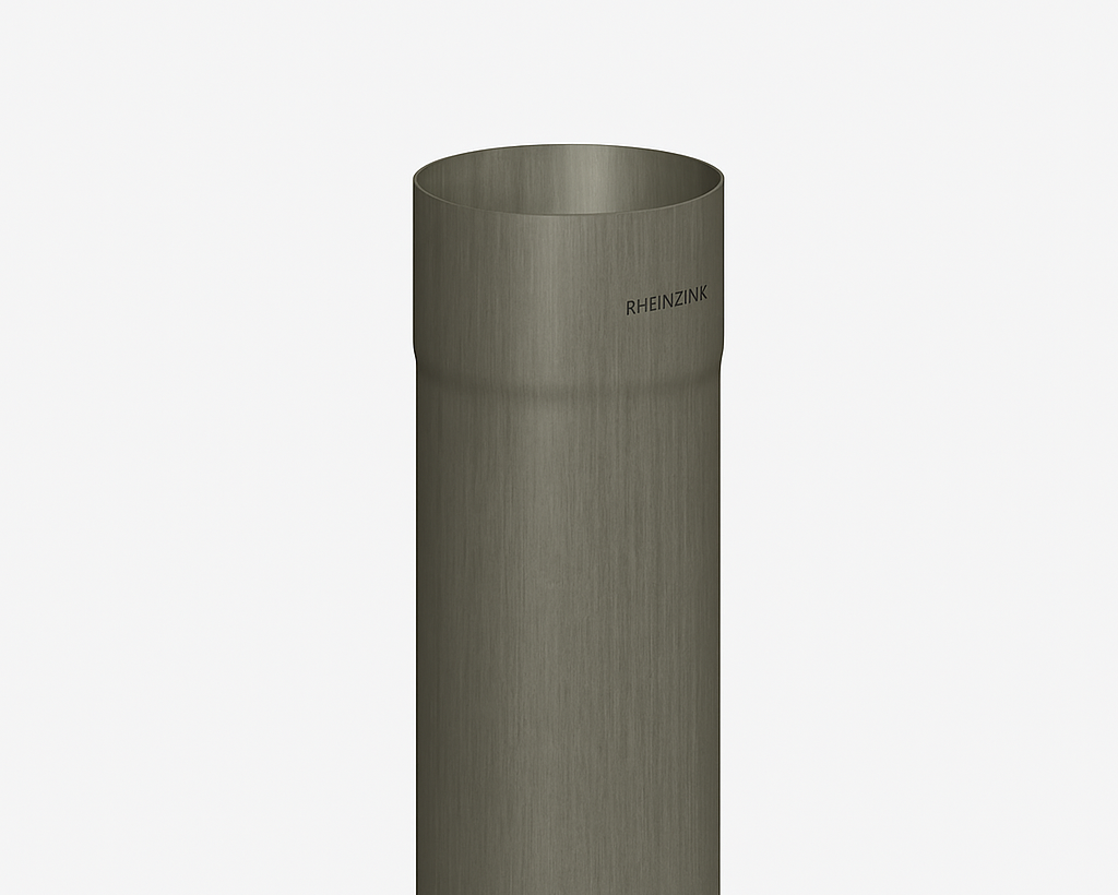 Fallrohr – Titanzink prePATINA blaugrau – Rheinzink – Dachentwässerung