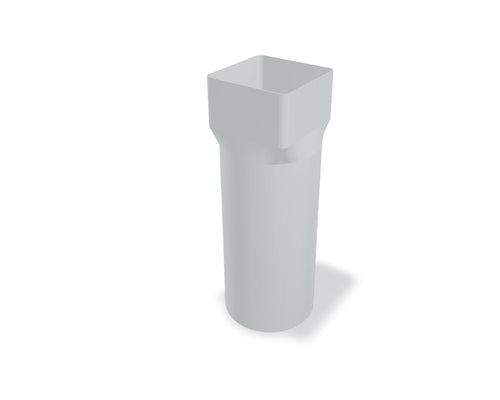 Quadratrohrmuffe 100 mm Aluminium Silbermetallic – PREFA Dachentwässerung