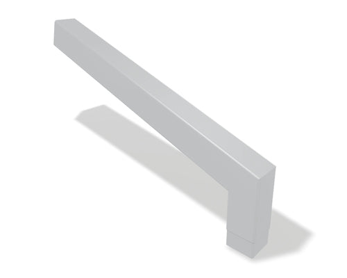 Quadratrohr lang Aluminium Silbermetallic – PREFA Dachentwässerung