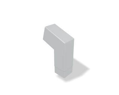 Quadratrohrbogen Aluminium Silbermetallic – PREFA Dachentwässerung