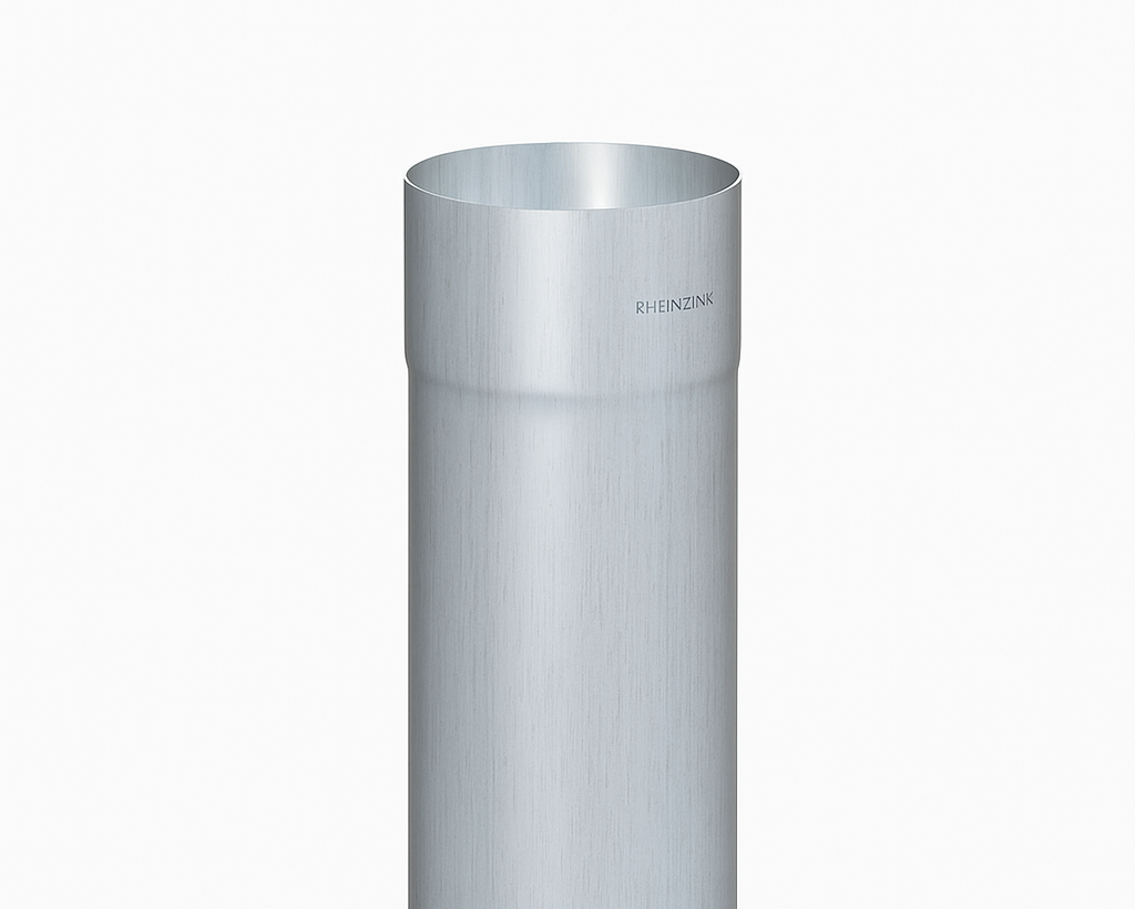 Fallrohr – Titanzink prePATINA blaugrau – Rheinzink – Dachentwässerung